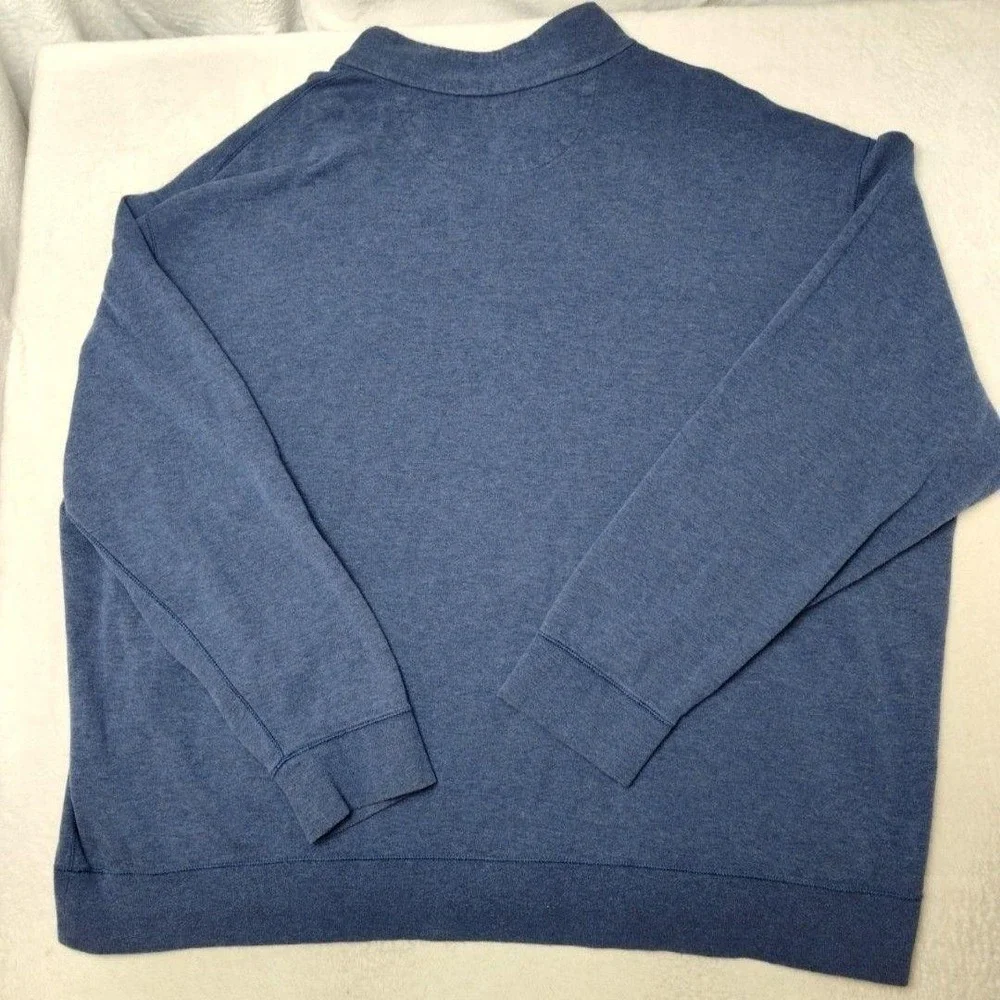 Polo Ralph Lauren Sweater Mens Big 3XB Blue 1/4 Zip Pullover Performance Work